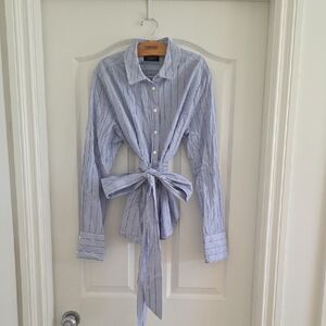 Scotch & Soda Striped Button Down Blouse